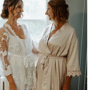 Satin Champagne Robe